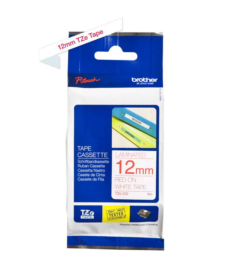 TZe-232 ruban d'étiquettes 12mm 3